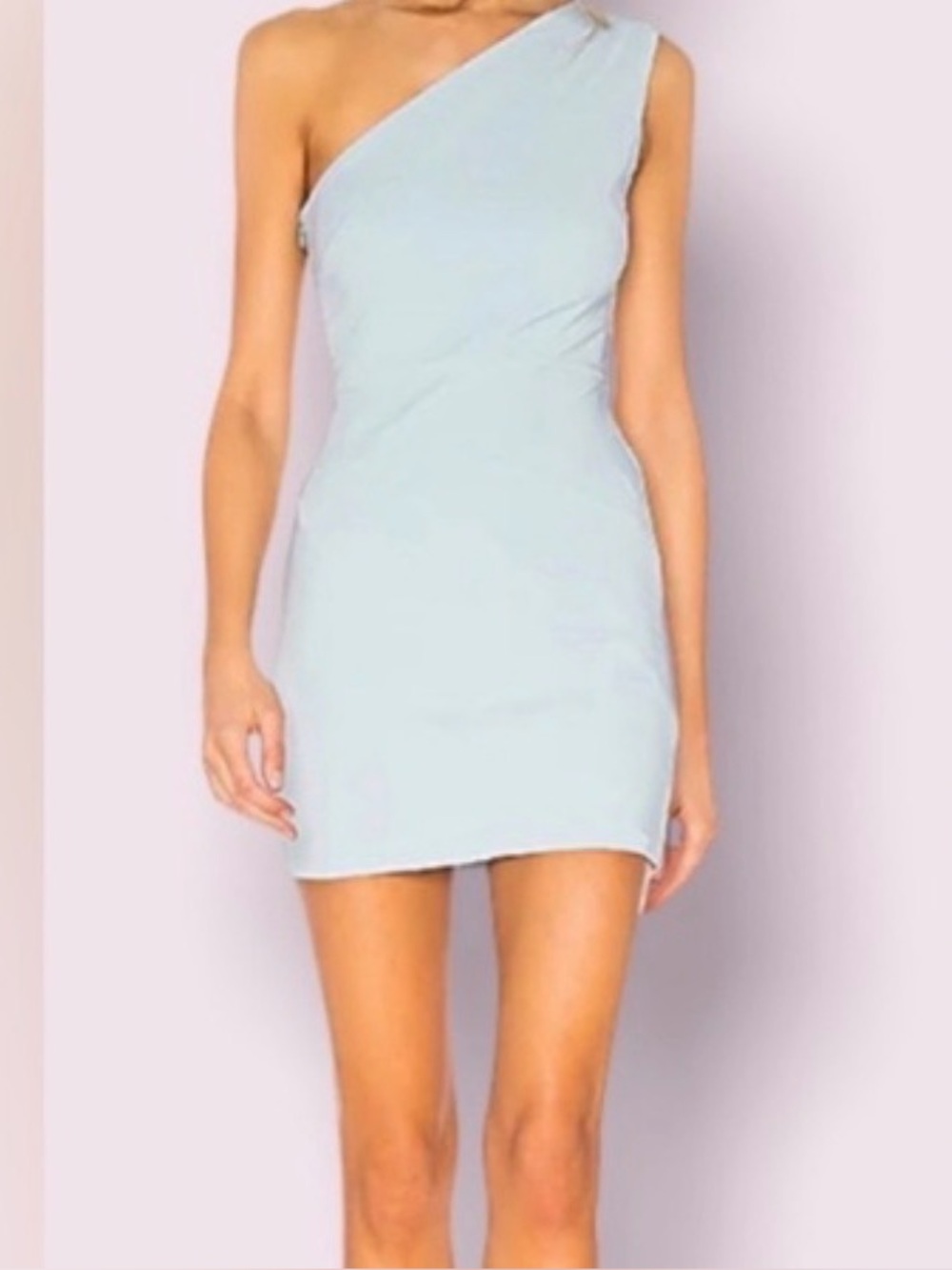 One-Shoulder Michael Costello X Revolve Mint  Green Sheath  Cocktail Dress large